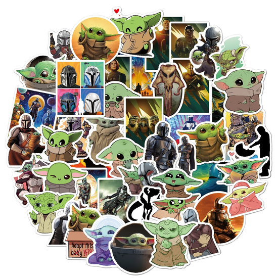 Наклейки для стикер бомбинга Yoda Baby TN-N20, (50 шт)