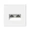 Розетка двойная компьютерная ArtGallery RJ45+RJ45 кат. 6A механизм лотос SE GAL001388