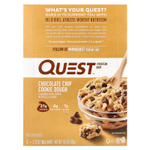 Quest Nutrition, Протеиновый батончик, шоколадная крошка, песочное тесто, 12 штук, 2,12 унц. (60 г) каждый