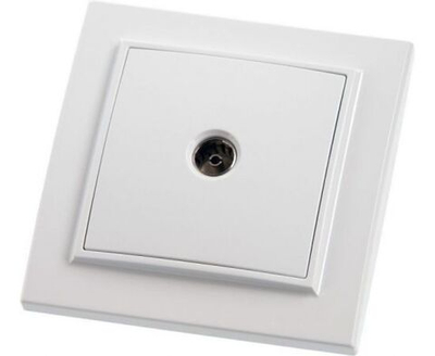 Розетка телевизионная 1-местная !! 3 ШТУКИ !!, 75 Ом, 5-862МГц, серия Эрна, PST00-9008-01, белый STEKKER 39048