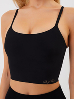 Бюстгальтер-топ с регулируемыми бретелями (Размер: M) (Цвет: черный)