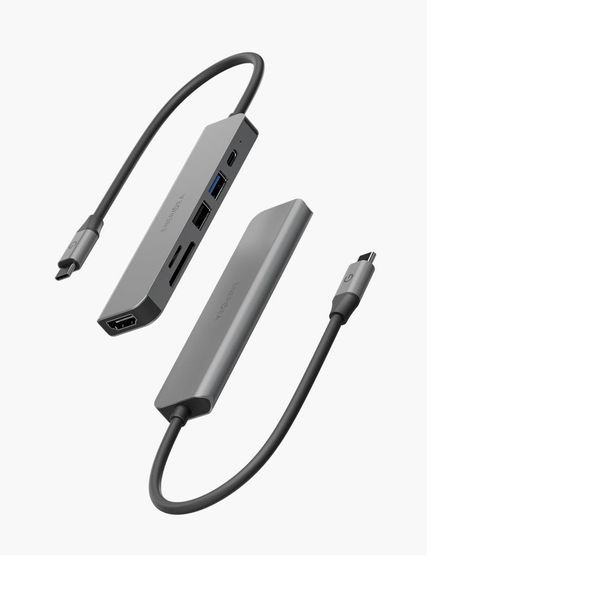 Адаптер Energea AluHub HD 3 (6 in 1), Темно-серый | Gunmetal