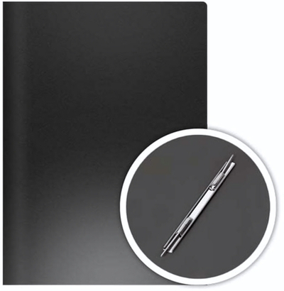 Папка с боковым пруж.скоросшивателем Эконом А4 черная (DOLCE COSTO)