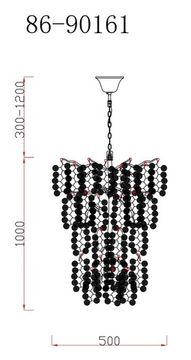 86-90161 Люстра каскадная Neve золото d50*h100см