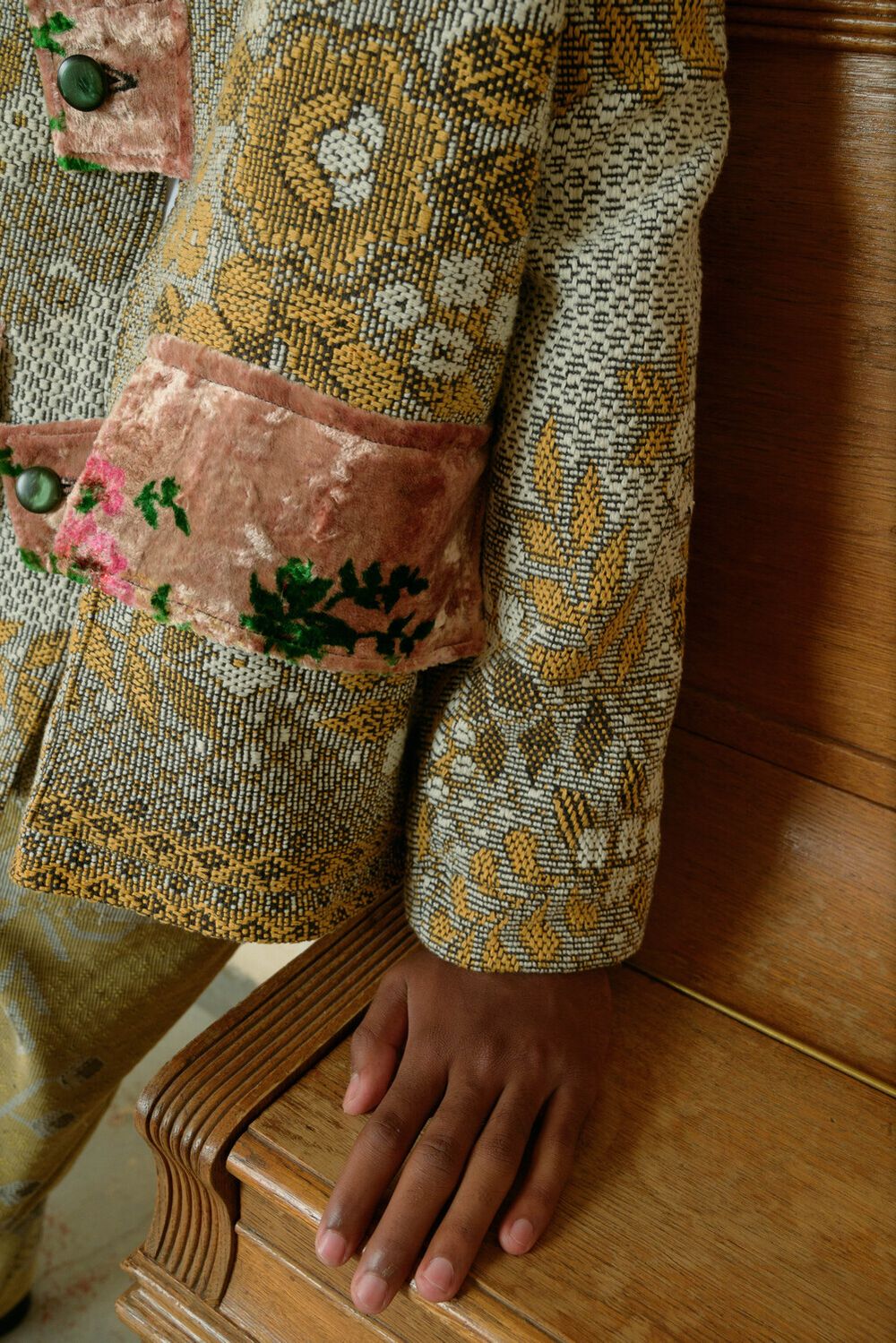 Куртка Soeurs с Бархатными Розами / Velvet Roses серая