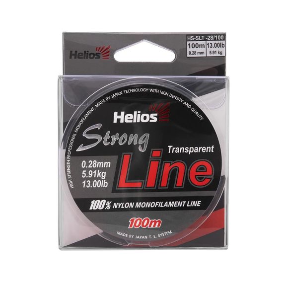 Леска Helios Strong Line Nylon Transparent 0,28mm/100 (HS-SLT-28/100)