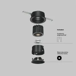 Встраиваемый светильник Образ / Wise 7 Вт 4000 К 36° Technical dl057-7w4k-b