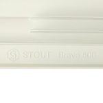 STOUT  Bravo 500 8 секций радиатор алюминиевый боковое подключение RAL9010