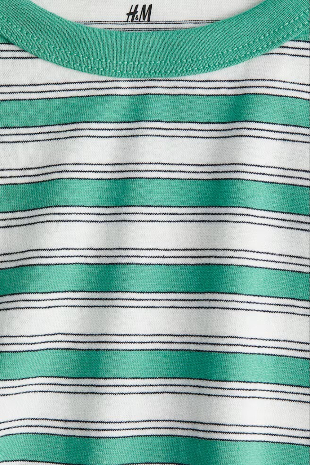 H&M Хлопковая футболка, зеленый