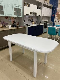 Стол "Оливер - 32" каркас белый, North Forest