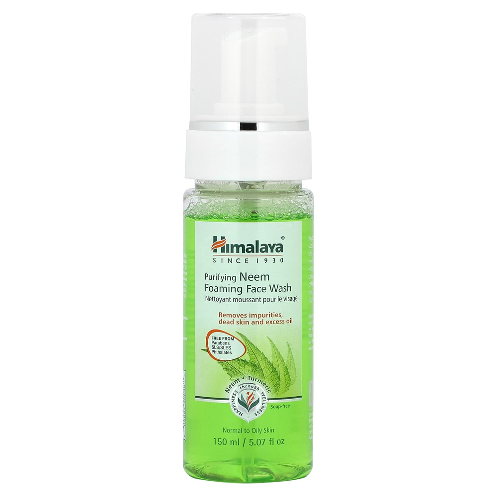 Himalaya, Очищающая пенка для умывания с нимом, для нормальной и жирной кожи, 150 мл (5,07 жидк. унц.)