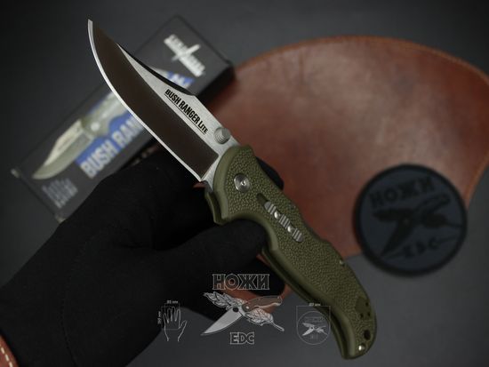 Складной нож Cold Steel 21A Bush Ranger Lite c клинком из стали 8Cr13MoV, рукоять GRN