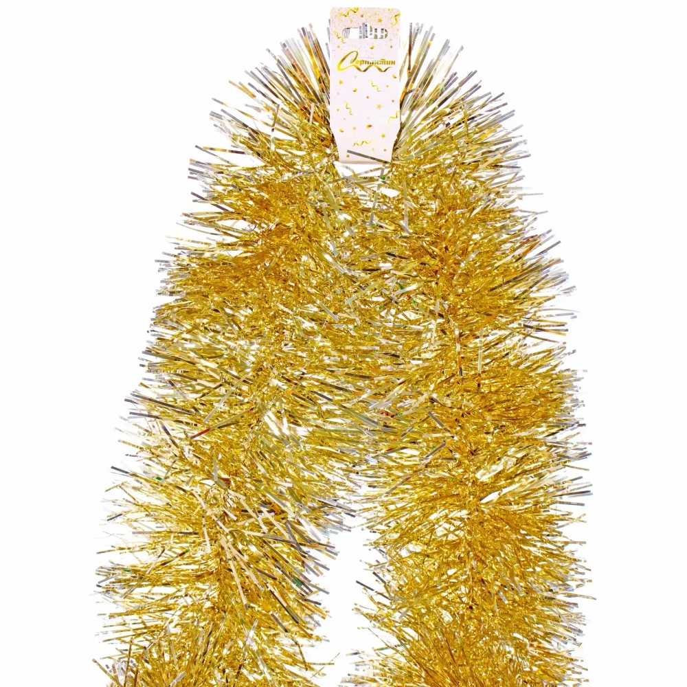 Мишура «Искра» 2м, d-15 см, Золото