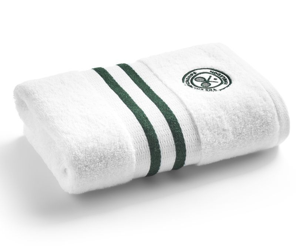 Теннисное полотенце Wimbledon Baseline Towel Set - white/green