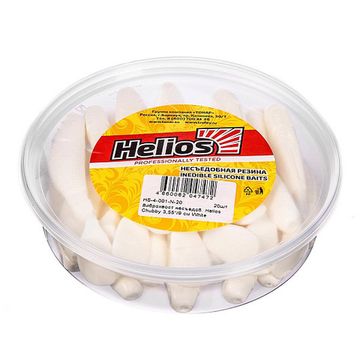 Виброхвост несъедоб. Chubby 3,55'/9 см White 20шт. (HS-4-001-N-20) Helios