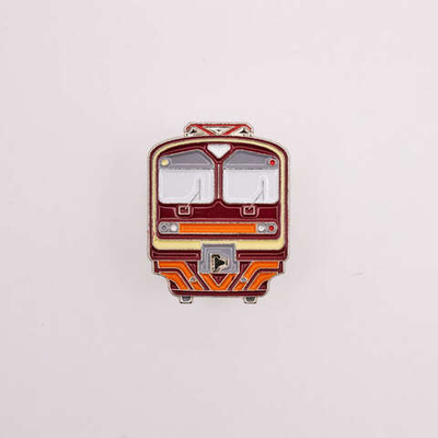 Значок электропоезд ЭД4М бордовый