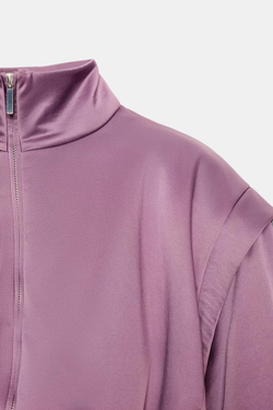 ZARA СТЕГАНАЯ КУРТКА С ВЫДЕЛЕННОЙ ЛИНИЕЙ ПЛЕЧ, СИРЕНЕВЫЙ