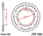 Звезда ведомая JTR1304.44 JT