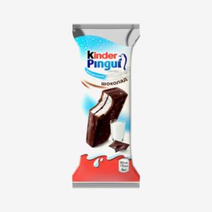 Пирожное Kinder Pingui бисквитное с молочной начинкой покрытое шоколадом 30 г