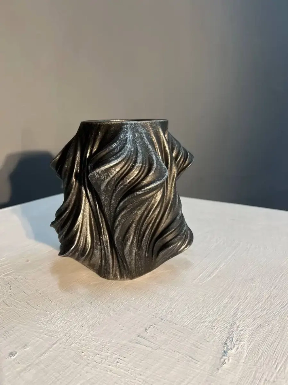 Кашпо гипсовое "Вечность" - Ваза интерьерная Декор