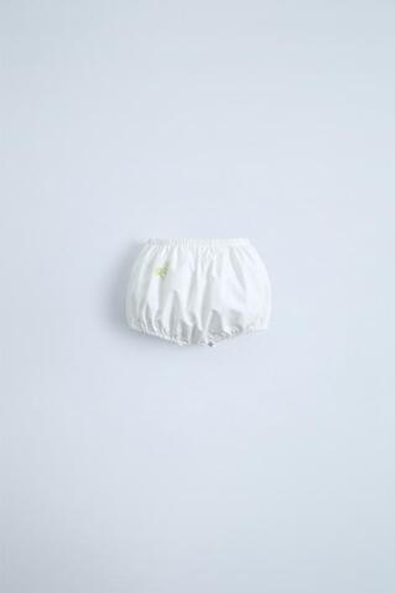 ZARA ТРУСЫ С ВЫШИВКОЙ, БЕЛЫЙ