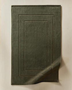 ZARA HOME ХЛОПКОВЫЙ НЕСКОЛЬЗЯЩИЙ КОВРИК ДЛЯ ВАННОЙ, ХАКИ