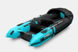 Надувная лодка GLADIATOR E420PRO черно-бирюзовый