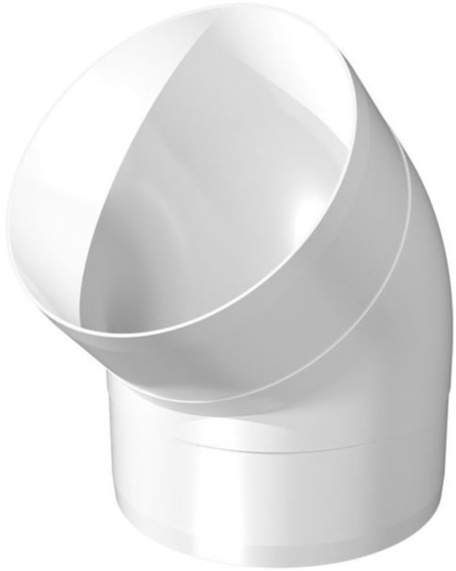 Колено 45 градусов для воздуховодов 100мм