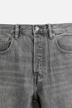 ZARA ДЖИНСЫ STRAIGHT-LEG, СЕРЫЙ