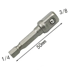 Переходники для шуруповерта под торцевые головки 1/4", 3/8", 1/2"