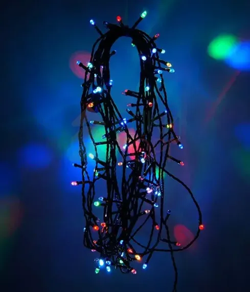 Комплект гирлянды на деревья 60 м., 3 луча по 20 м, 600 RGB ламп, черный силикон, Beauty Led (KDD600-11-1RGB)