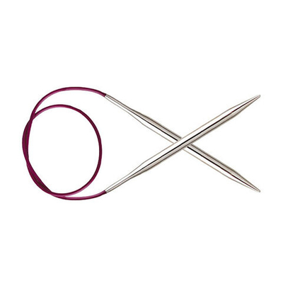 11341 Спицы круговые "Nova" 6мм/80см, латунь с гальваническим покрытием, серебристый, KnitPro