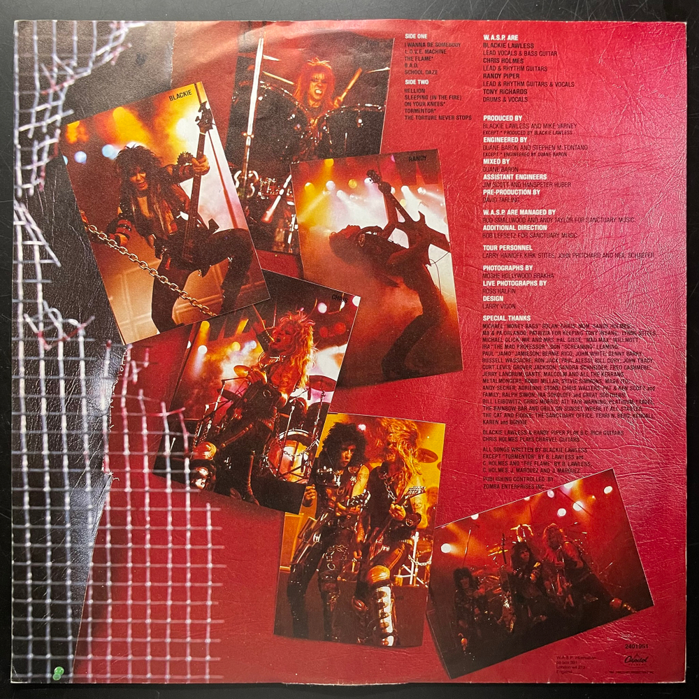 W.A.S.P. ‎– W.A.S.P. (Европа 1984г.)
