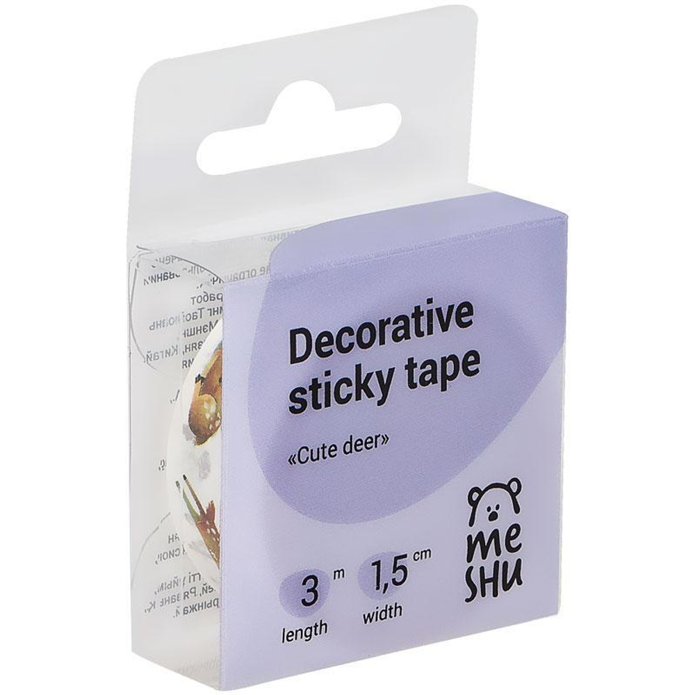 Скотч декоративный "Cute deer", 1,5 см*3м MS_36875 (MESHU)