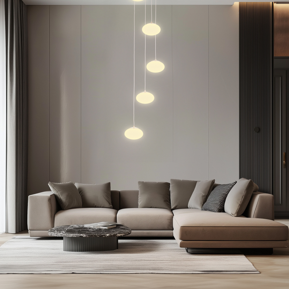 Citilux ATMAN SMART CL226A051 LED RGB Умная каскадная люстра Матовый Хром