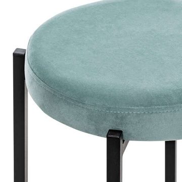 Табурет Leset Авис профиль металл Черный/велюр ULTRA MINT Ментол