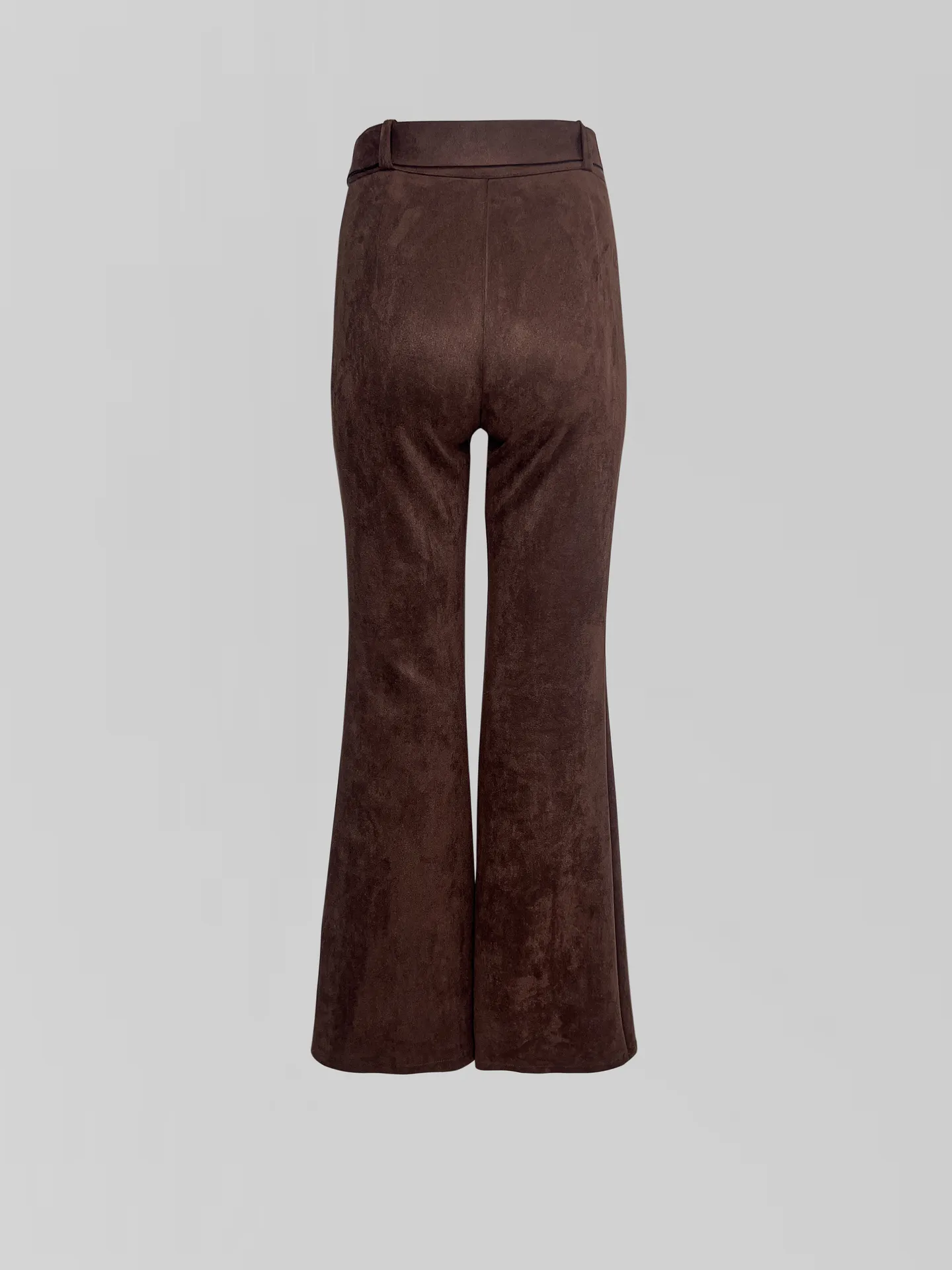 Брюки Fire Studio 047-1 клеш однотонные замшевые со стрелками и ремнем в комплекте