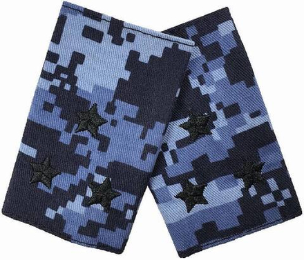 Фальшпогоны Росгвардия синяя цифра черные звезды ст. лейтенант