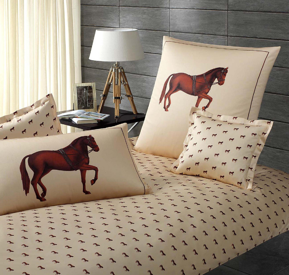 Пододеяльник 155x200 Elegante Equus бежевый