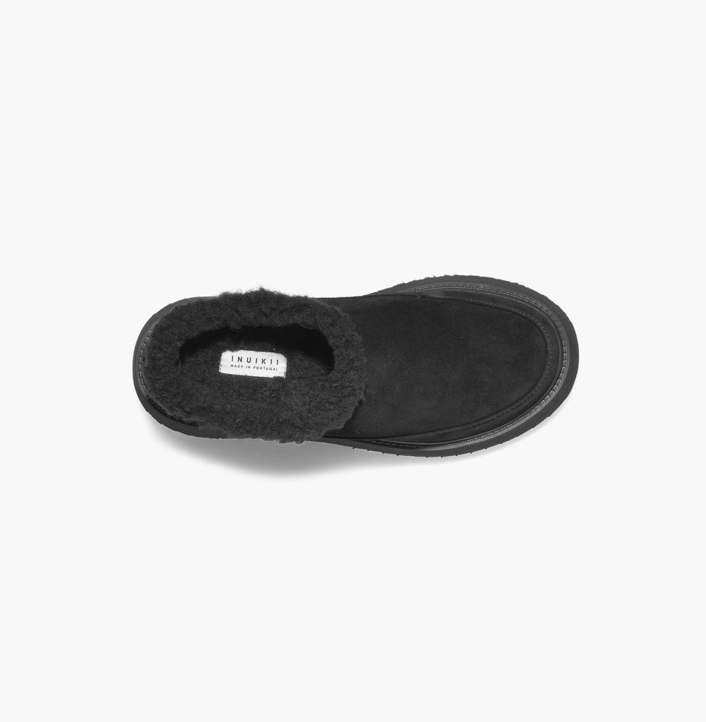 Замшевые полуботинки INUIKII Classik Micro black на меху