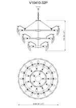 Люстра подвесная Moderli V10410-32P Justine