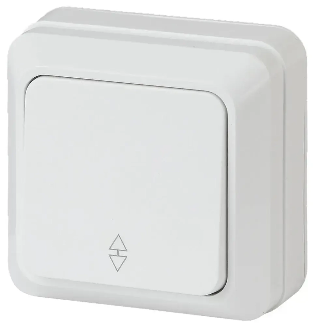 Переключатель Intro Quadro 2-103-01 одноклавишный 10А-250В IP20 ОУ белый