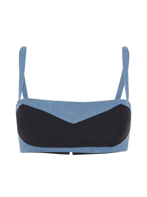 Топ cчерной вставкой на груди