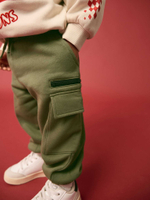 Толстовка и джоггеры в комплекте для мальчика Next E60-683, Молочный, Хаки