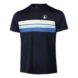 Мужское теннисное поло Quiet Please Ocean Block Stripe Receiver T-Shirt Men - Dark Blue