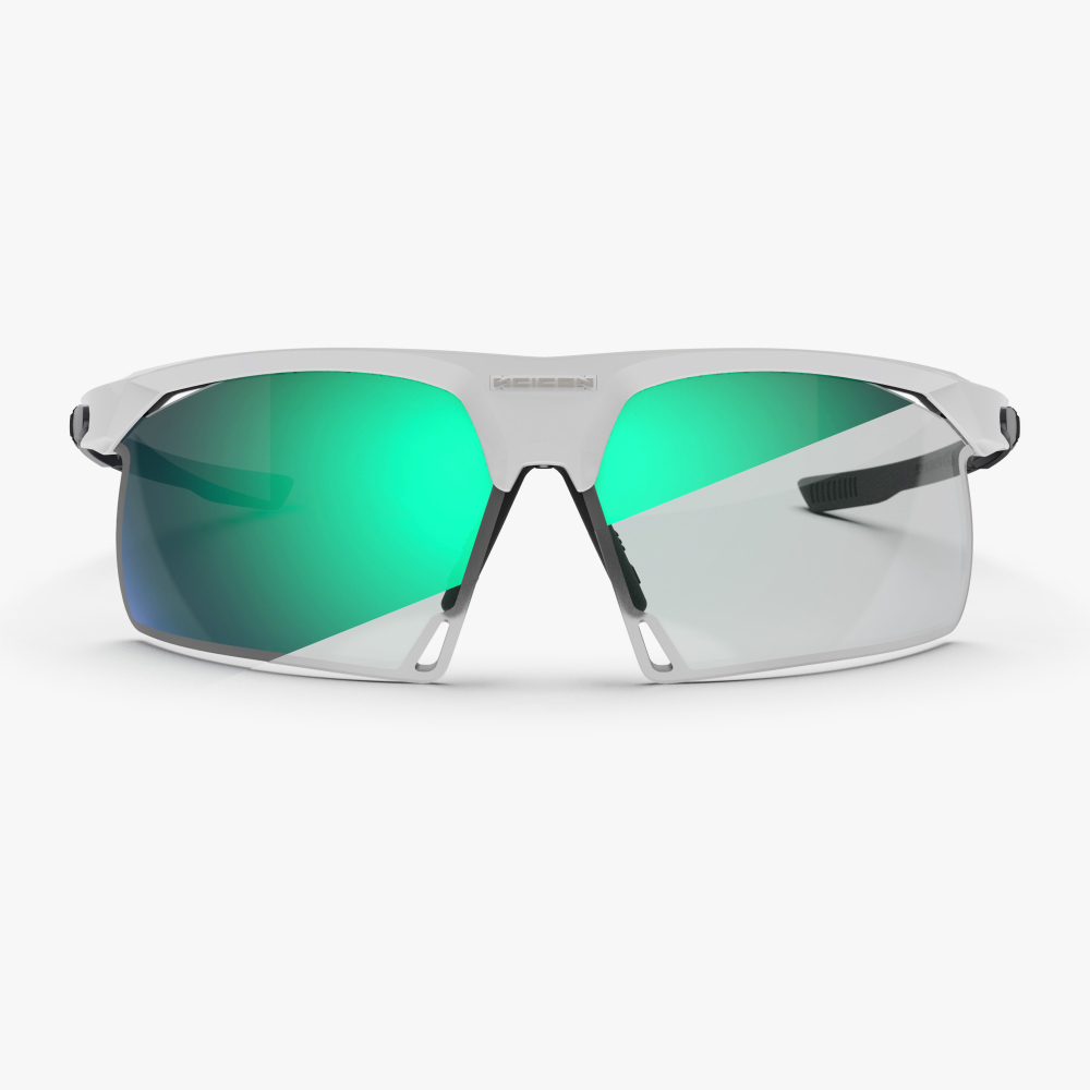Спортивные очки c диоптриями Scicon Aerobeam Titanium Sunglasses White Matt Photochromic Multi Mirror Green