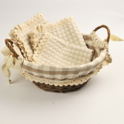 Корзинка и набор тёмно-бежевых полотенец Ноччола от Old Florence