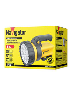 Фонарь-прожектор аккумуляторный 94 966 NPT-SP10-ACCU 37LED аккум. 4В 4А.ч. NAVIGATOR 94966