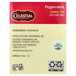Celestial Seasonings, Herbal Tea, перечная мята, без кофеина, 20 чайных пакетиков, 32 г (1,1 унции)