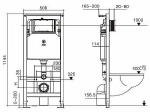 Унитаз с инсталляцией WeltWasser AMBERG 506 ST + MERZBACH 043 MT-WT + AMBERG RD-MT CR